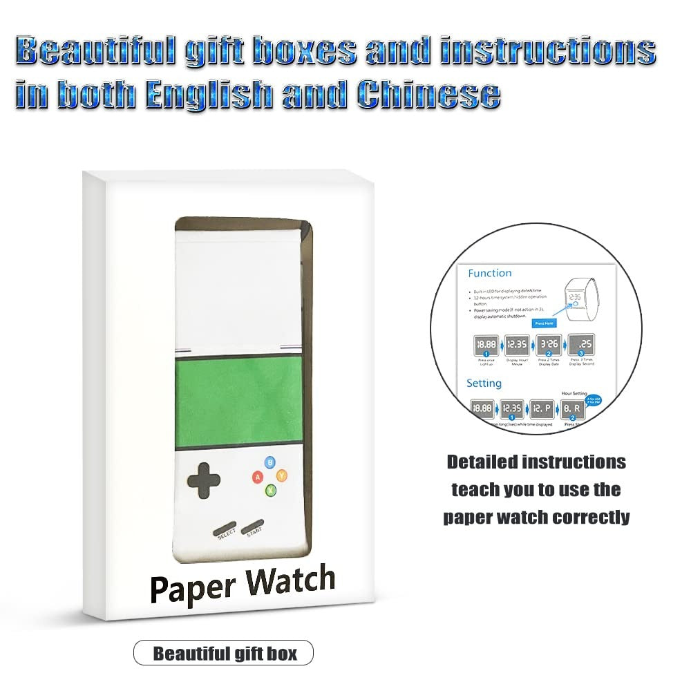 Paper Watch, Creative Digital Magnetic Waterproof Wrist Watch
