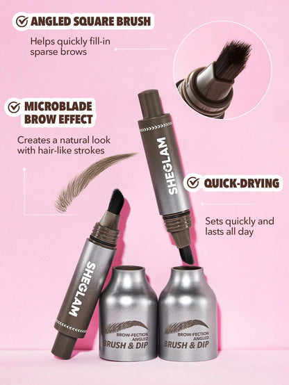 SHEGLAM Taupe Brow Fection Angled Brush & Dip