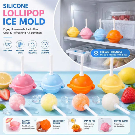 Homemade Reusable Lollipop Ice Cream Mold with Sticks – DIY Popsicle Maker