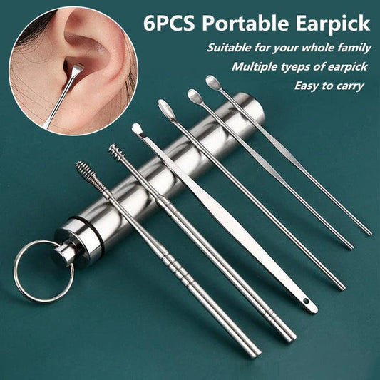 6PCS Ear Cleaning Tool Set for Kids & Adults – Safe & Gentle Ear Care Kit 👂✨