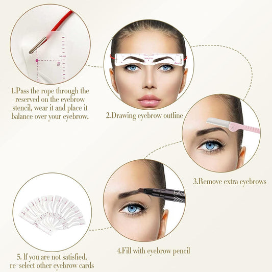 Reusable Eyebrow Stencil Shaper Kit