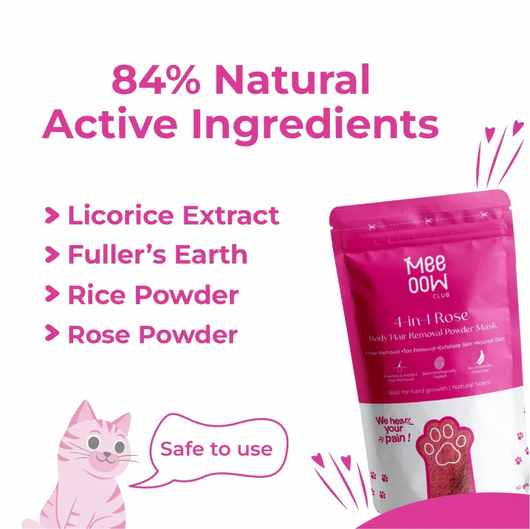 MEOW 10 MIN BODY HAIR REMOVAL WAX POWDER - BUY 1 GET 1 FREE
