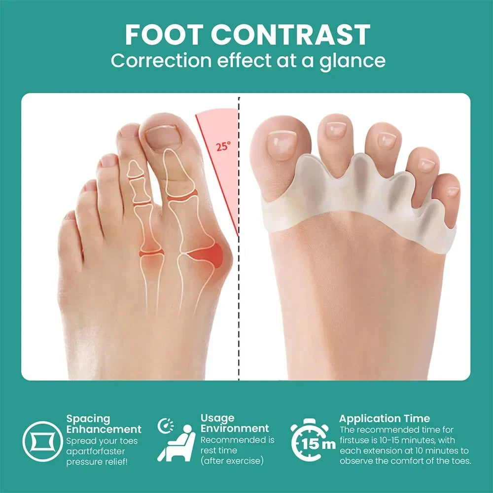 Soft Silicone Toe Spacer & Foot Corrector