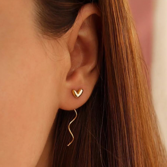 Heart Wave Earrings