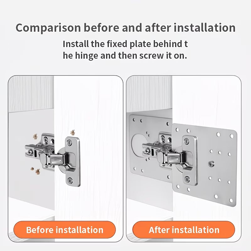 Heavy Duty Hinge Repair Plate with Screws for Cabinet Door & Wardrobe -🔥 Summer Sale