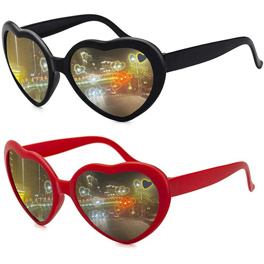 Heart Shaped Effects Glasses Watch The Lights Change To Heart Shape At Night