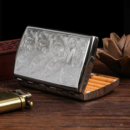 Stainless Steel Cigraette & Card Holder Wallet For Men