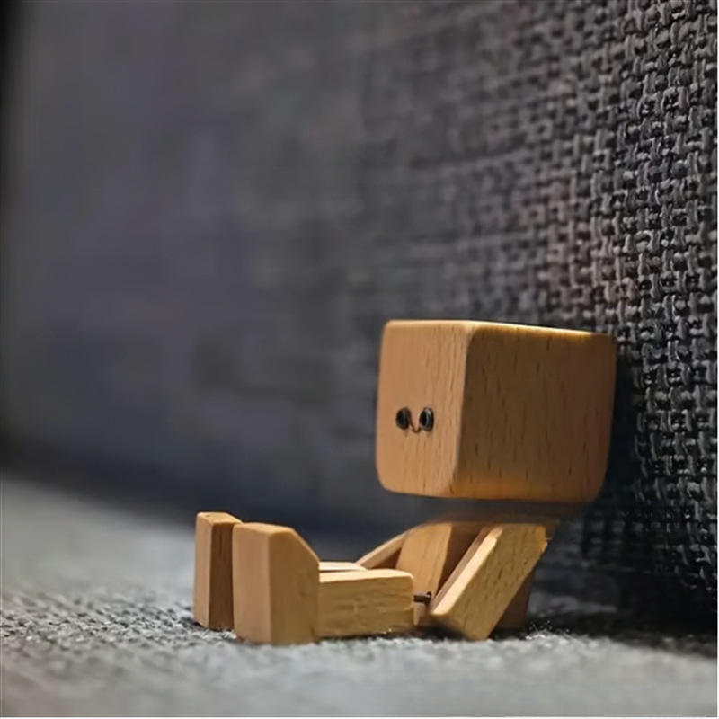Handcrafted Wooden Block Buddy Figurine