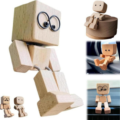 Handcrafted Wooden Block Buddy Figurine