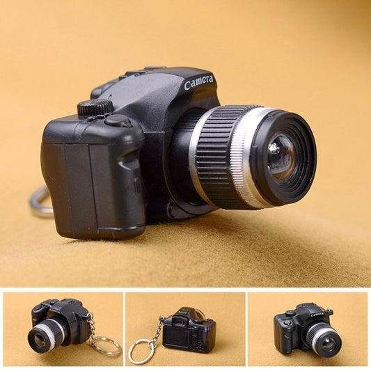 Mini SLR Camera LED Flashlight Keychain