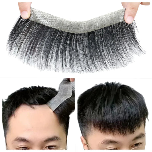 Men’s frontal stick-on hairline with natural human hair (Brand – Anemone)
