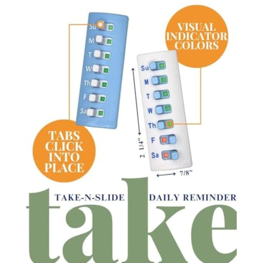Weekly Pill Reminder with Color-Coded Indicators