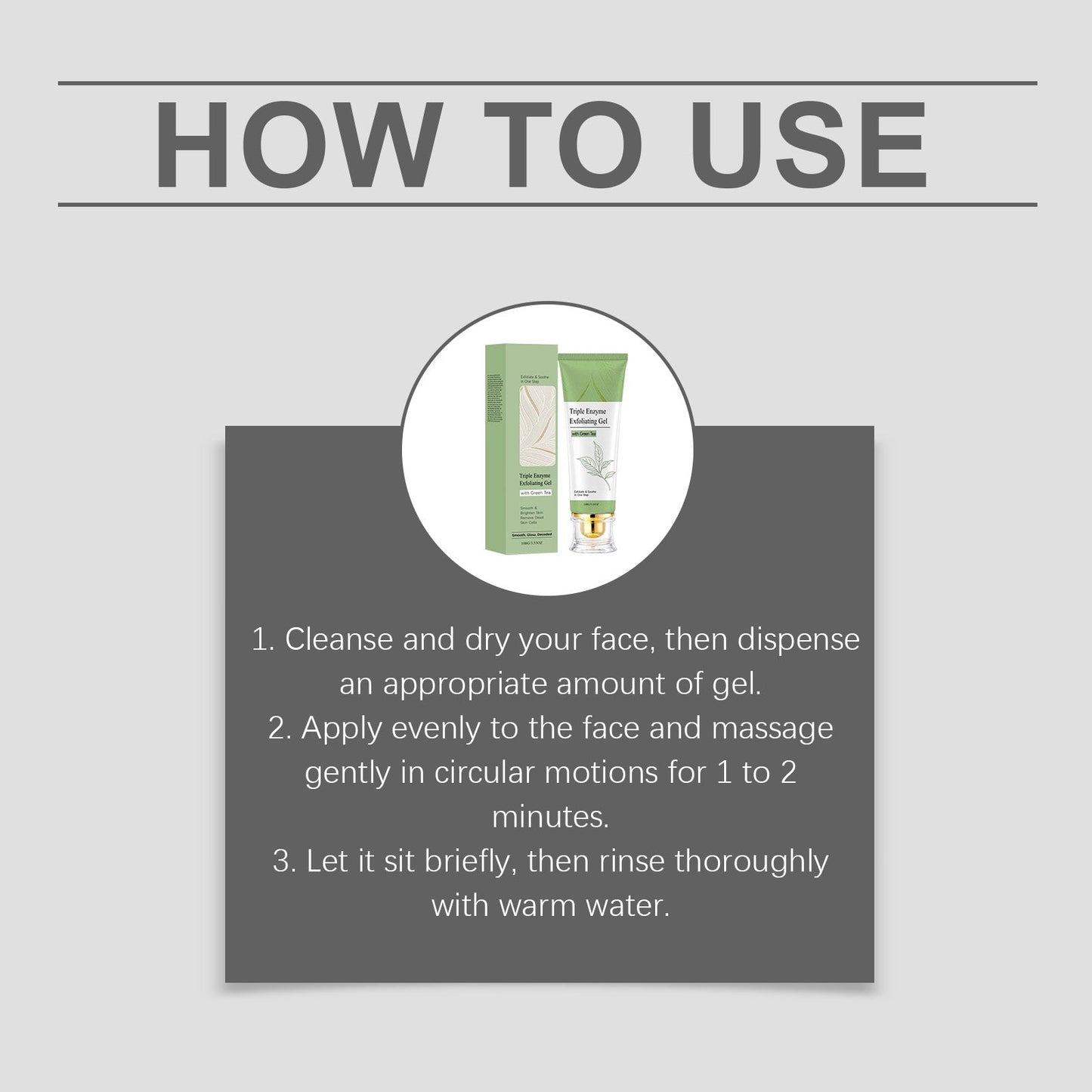 Green Tea Exfoliating Facial Gel Gentle Cleanser