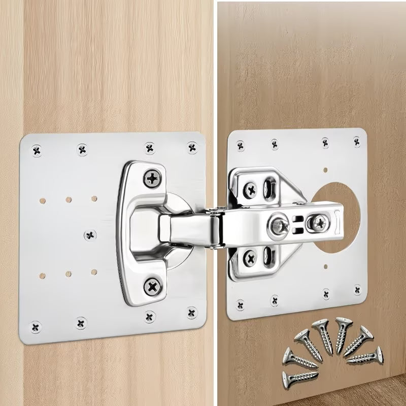 Heavy Duty Hinge Repair Plate with Screws for Cabinet Door & Wardrobe -🔥 Summer Sale