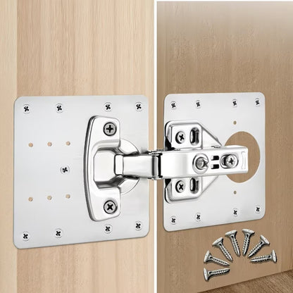 Heavy Duty Hinge Repair Plate with Screws for Cabinet Door & Wardrobe -🔥 Summer Sale