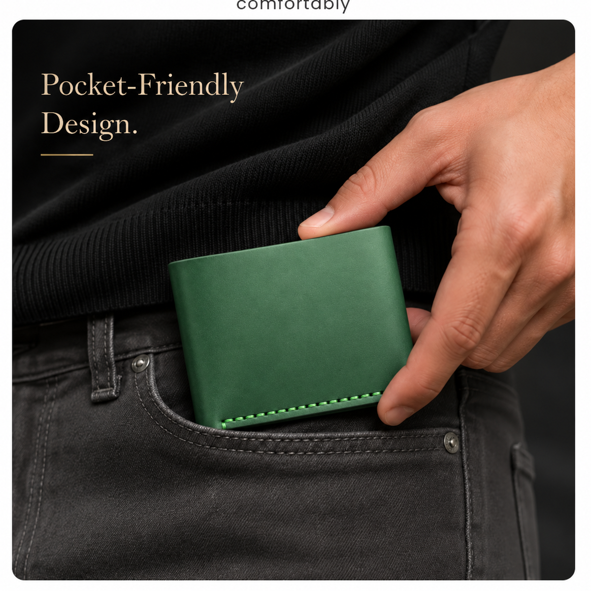 Sage Fold Green Slim Wallet