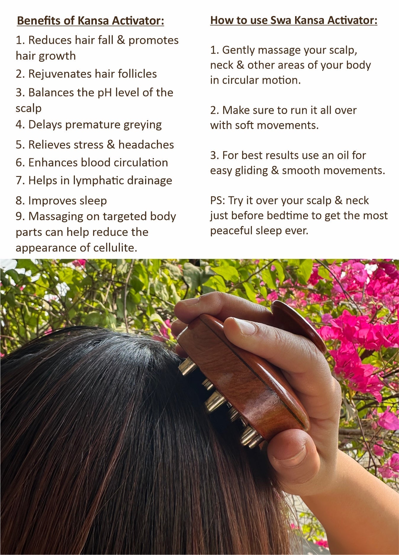 Kansa Activator for scalp & body