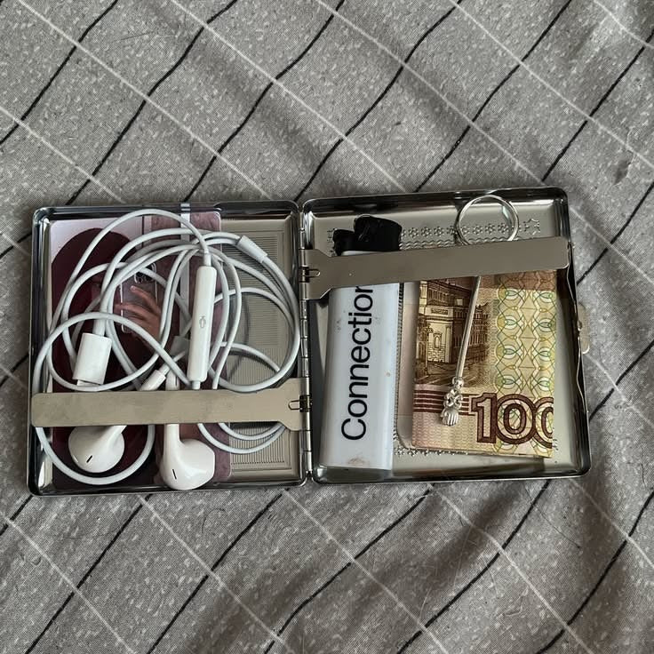 Stainless Steel Cigraette & Card Holder Wallet For Men