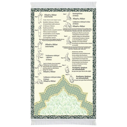 Step By Step - Visual Padded Prayer Mat for Learning Salah